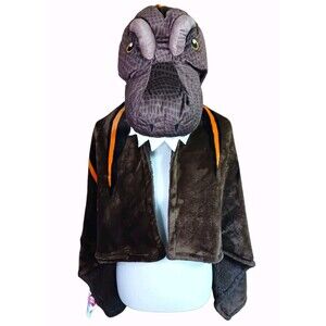 Jurassic Park Tyrannosaurus Rex Plush Hooded Throw Blanket Dinosaur Cape Costume